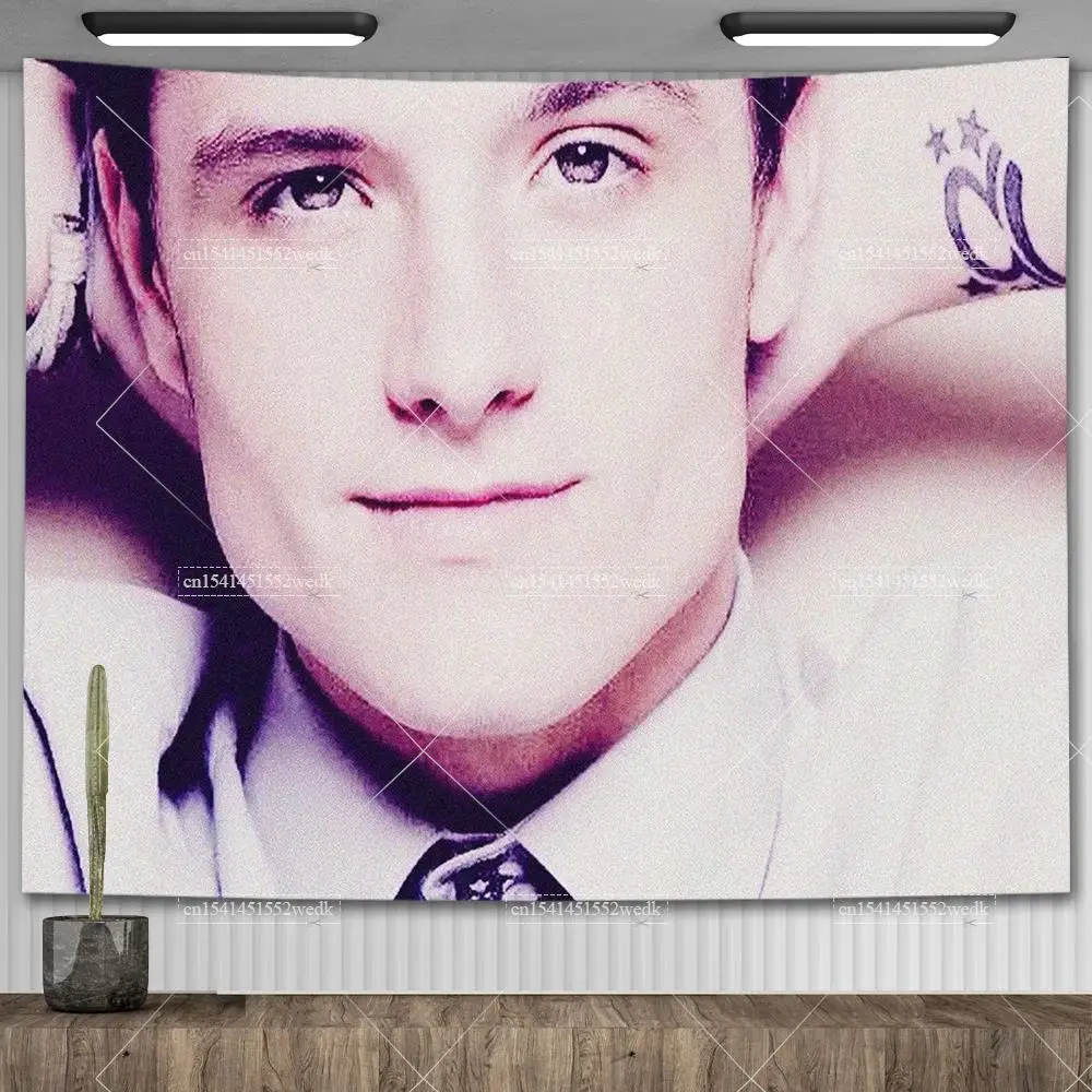 Josh Hutcherson Whistle Baby Tapestry Wall Hanging Meme Flag Astronauts Tapestries Asethetic Bedroom Decoration Background Cloth
