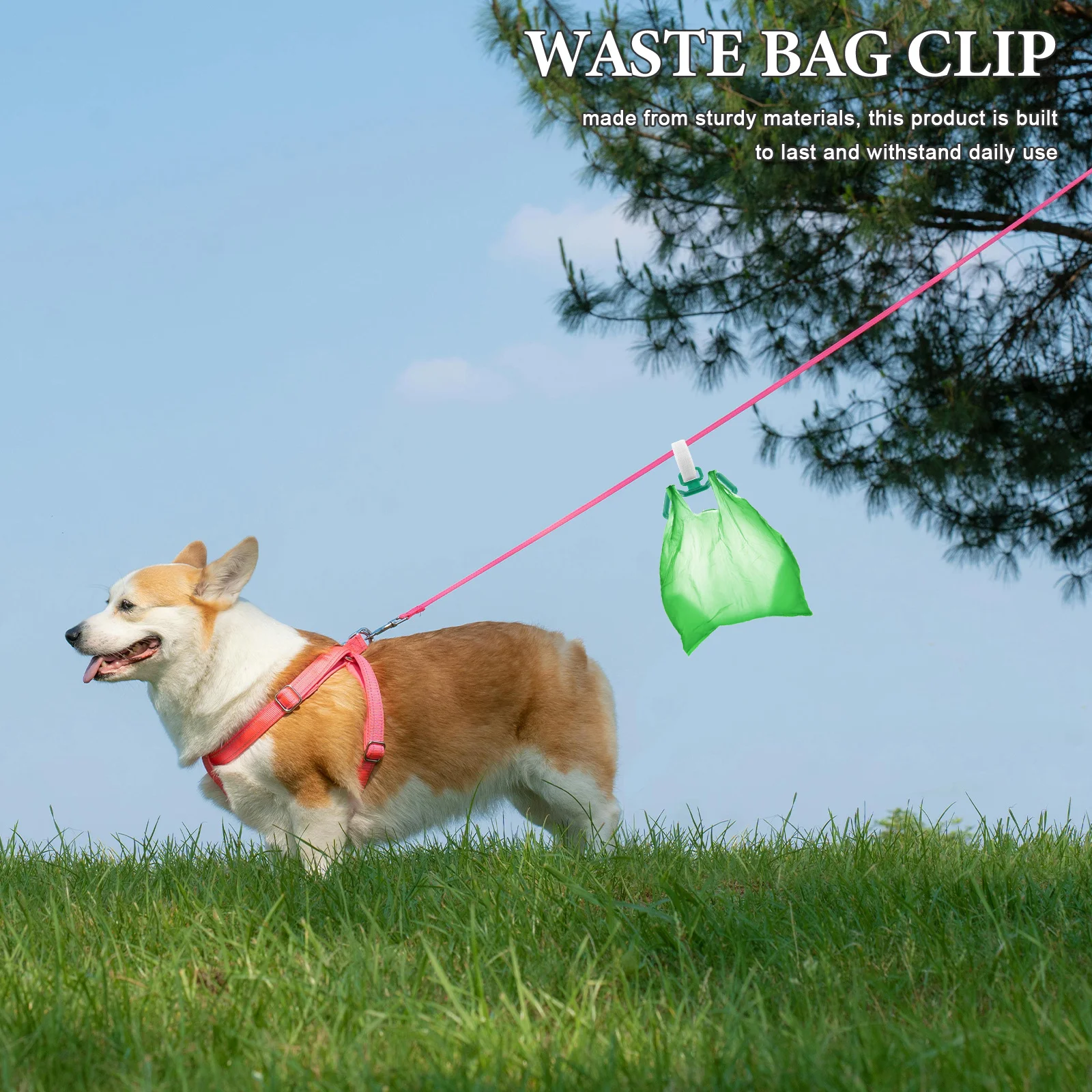 

5Pcs Dog Poop Bag Holder Waste Bag Dispenser Leash Clip Carrier for Walking Running Pet Cleanup Leash Clips Dog Poop Bags Holder