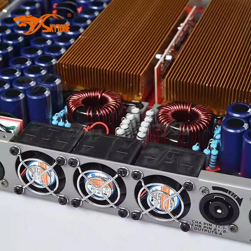 HQ48 2X4800W 1U แอมพลิฟายเออร์ดิจิตอลกำลังขับสูงสำหรับลำโพงเวที แรงดันไฟฟ้ากว้าง 90V-265V ระดับมืออาชีพ