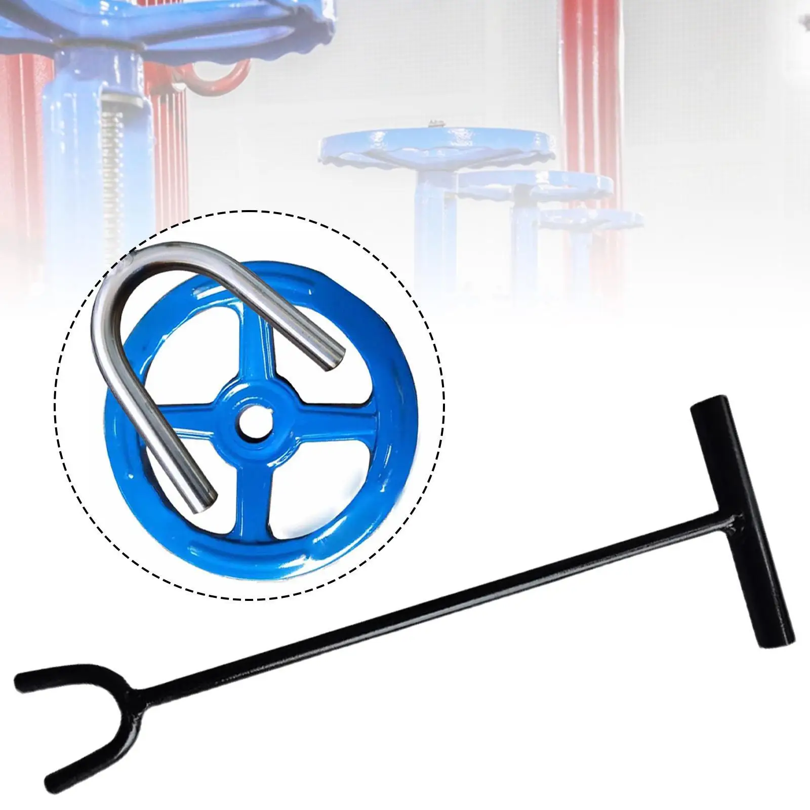 Multifunctional Water Meter Valve Key Triangle Wrench Metal Hydraulic Key with Ergonomic Grip for Maintenance Workers and