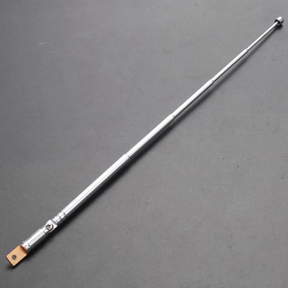 2 قطعة استبدال 25.4 سنتيمتر 10 بوصة 5 أقسام هوائي تليسكوبي الجوي للراديو التلفزيون