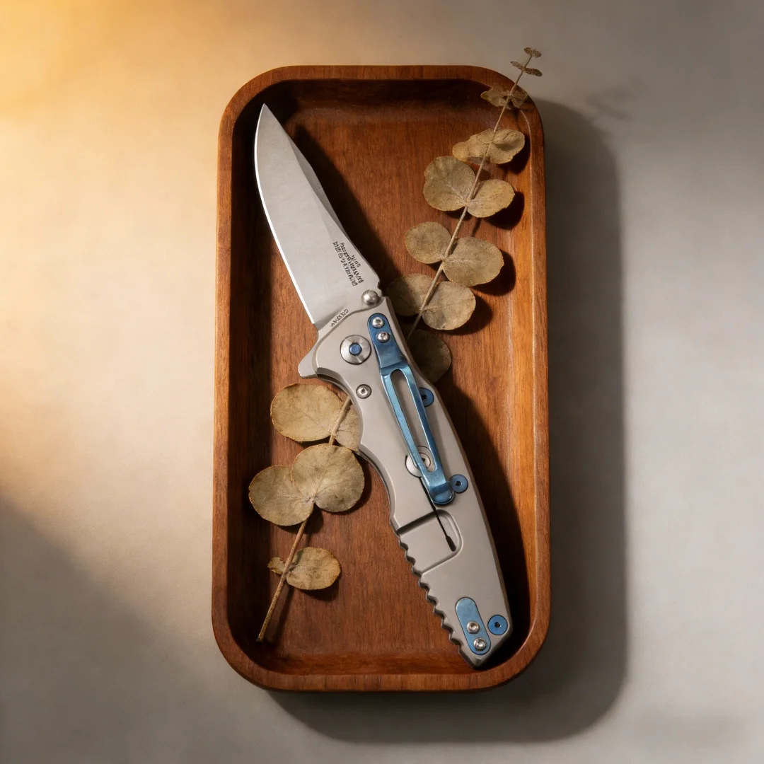 

Z0392 - High-quality portable folding knife, made of CTS-204P steel, with titanium alloy handle and precision bearing knife.