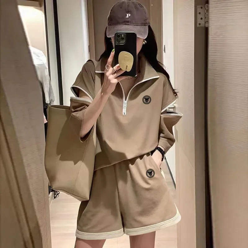 Personalized design Women Golf Wear 2024 Summer New Two Piece Set Luxury Brand Golf Suits Korean Fashion SweatSuit Women\'s Set