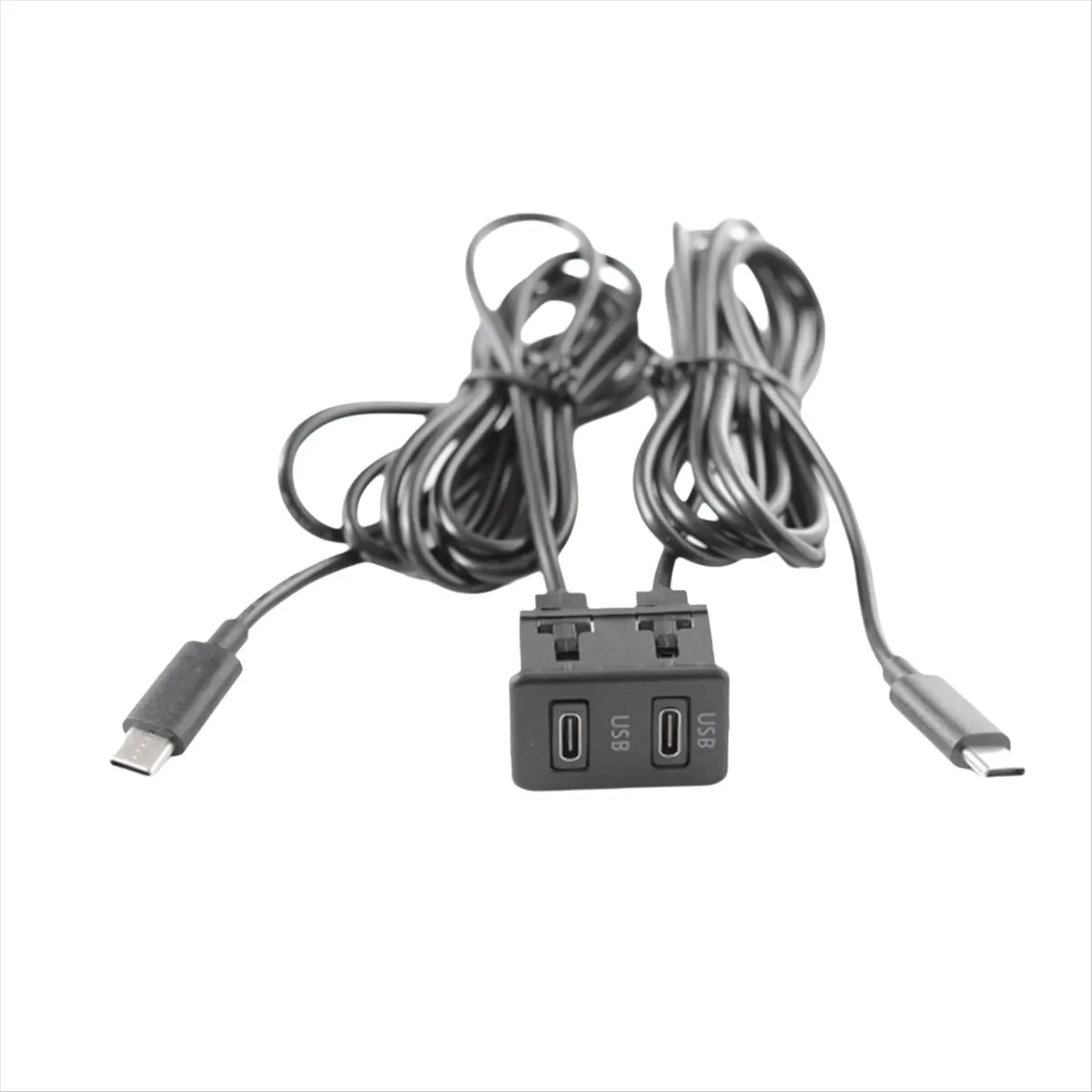 NCSMT Car Android Navigation Machine Double TYPE-C Input to USB Interface Panel Extension Cable Adapter Panel