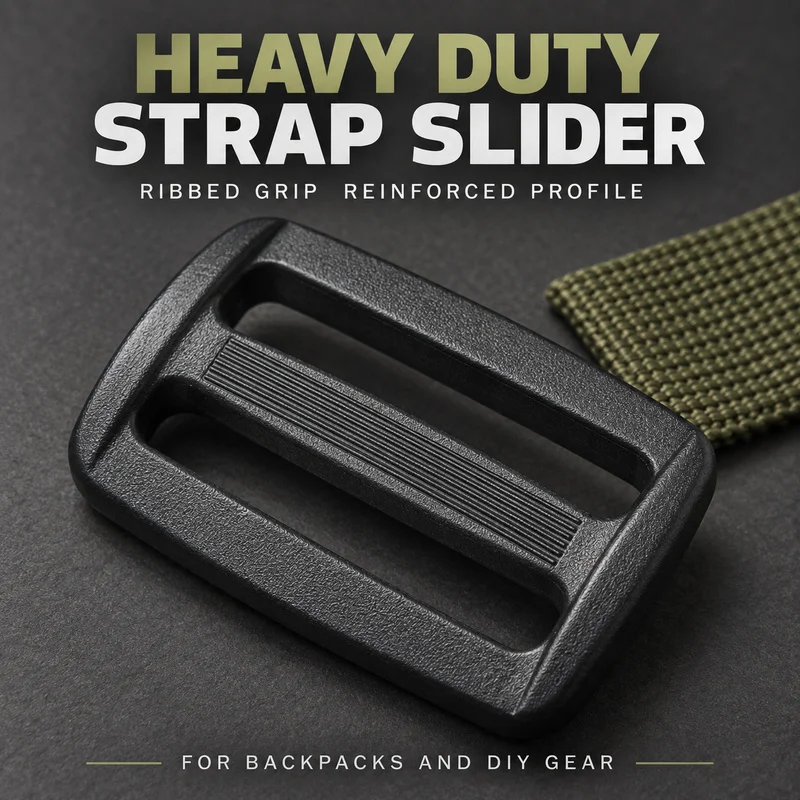 20Pcs UTX Heavy Duty Toothed Tri-Glide Buckles Reinforced Ladder Lock Sliders for DIY Backpack Straps