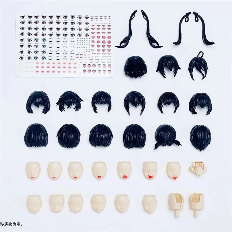 1/12 Maßstab Verschiedene Stile Mädchen-Gesichts-, Brust- und Fuß-Montageteile Zubehör-Kit Passend für 6-Zoll-Actionfiguren-Körpermodell