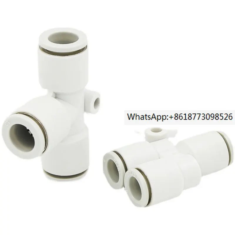 20PCS  KQ2U pneumatic air pipe joint three-way quick plug Y-type joint quick connect T-type KQ2T04 06 08 10 00 12