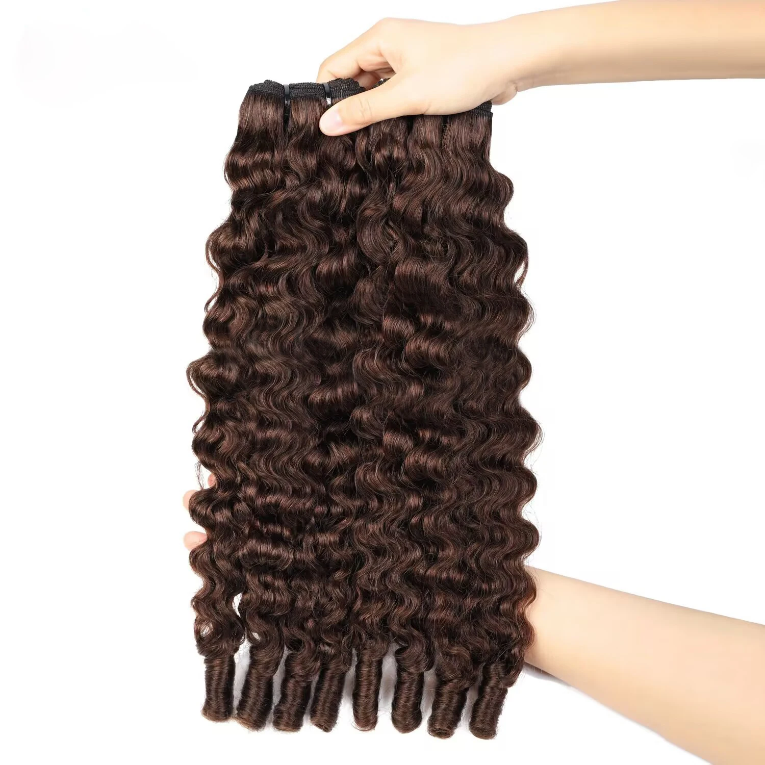 Chocolate Brown 12A Burmese Curly Bundles #4 Burmese Curly Hair Bundles 27# 100% Human Hair Pixie Curls Raw Hair Bundles Deals