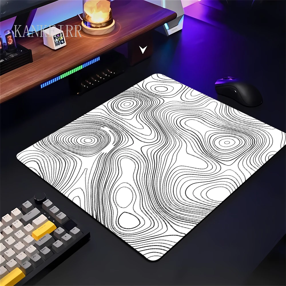 

18X22 см черный, белый цвет текстурированный коврик для клавиатуры и мыши, аксессуары для игровых ПК, резиновый коврик для мыши, геймерский настольный коврик, топографические жидкие коврики для мыши