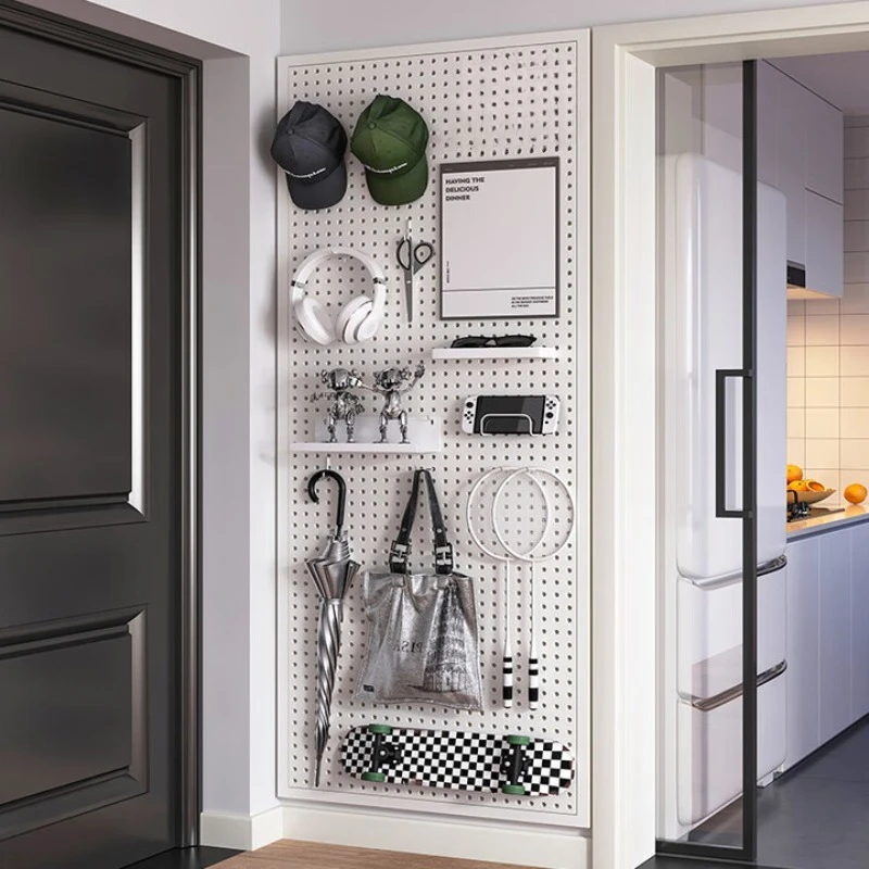 

Round Hole Hole Hole Board Wall Shelf Shelf Wrought Iron Display Storage Jewelry Hardware Tools Hanging Board Wall