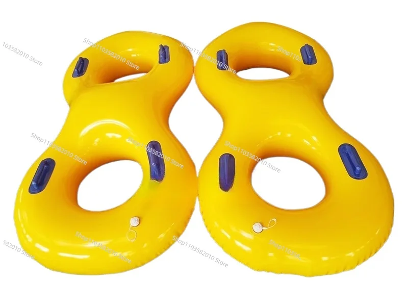 Water Park Inflatable Surf Floating Ring, Double Swimming Circle Water Rafting Kayaking Figure 8 Float