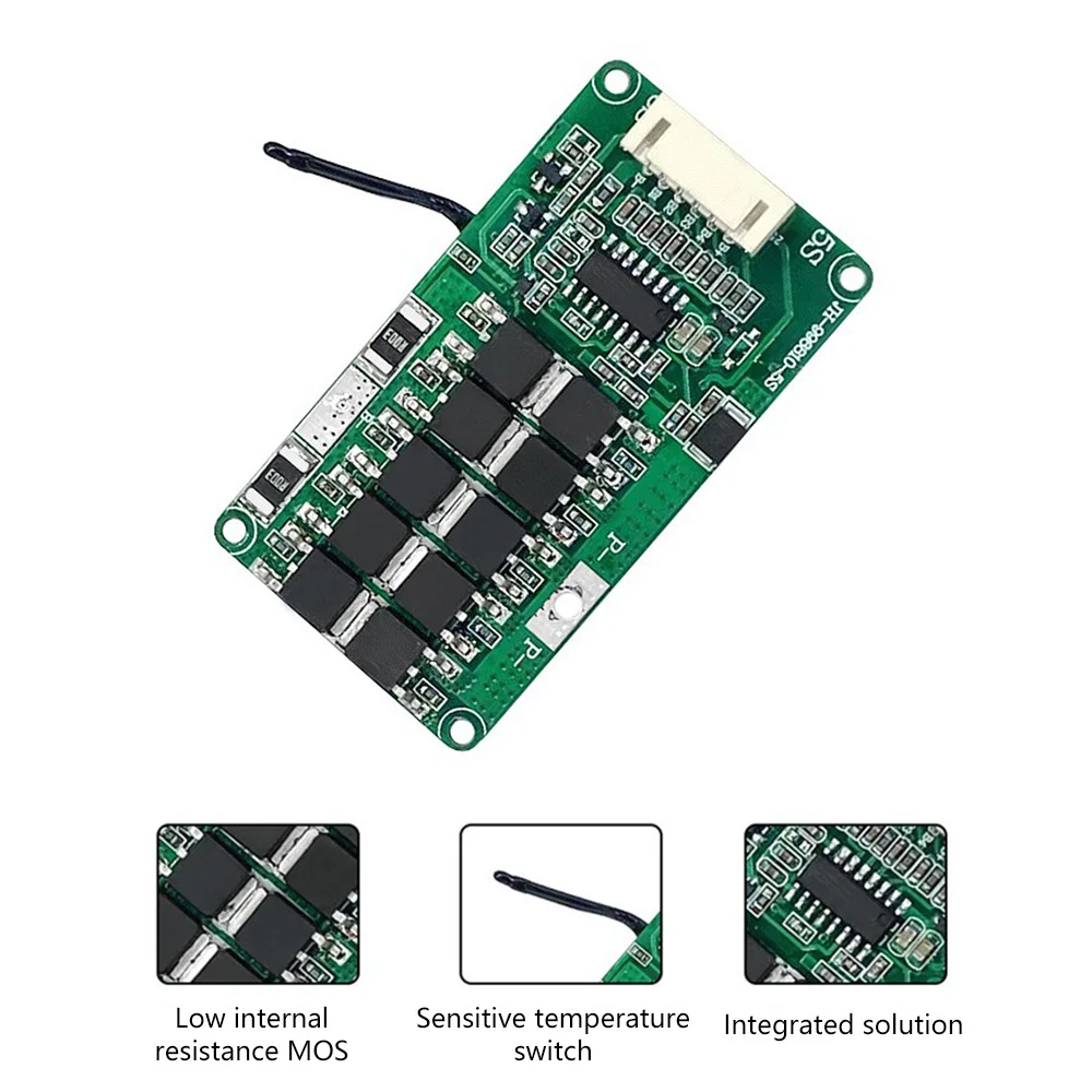 5S 18650 Lithium Battery BMS Charging Protection Board Active Equalisation Module with Temperature Control Thermal Enclosure