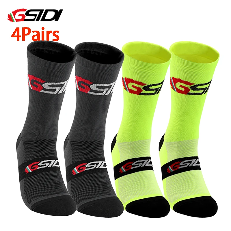 GSIDI New Cycling Socks Bike Nurse Compression Road Bike Running Mtb Knee-high Outdoor Sports Racing Sport Socks High Quality