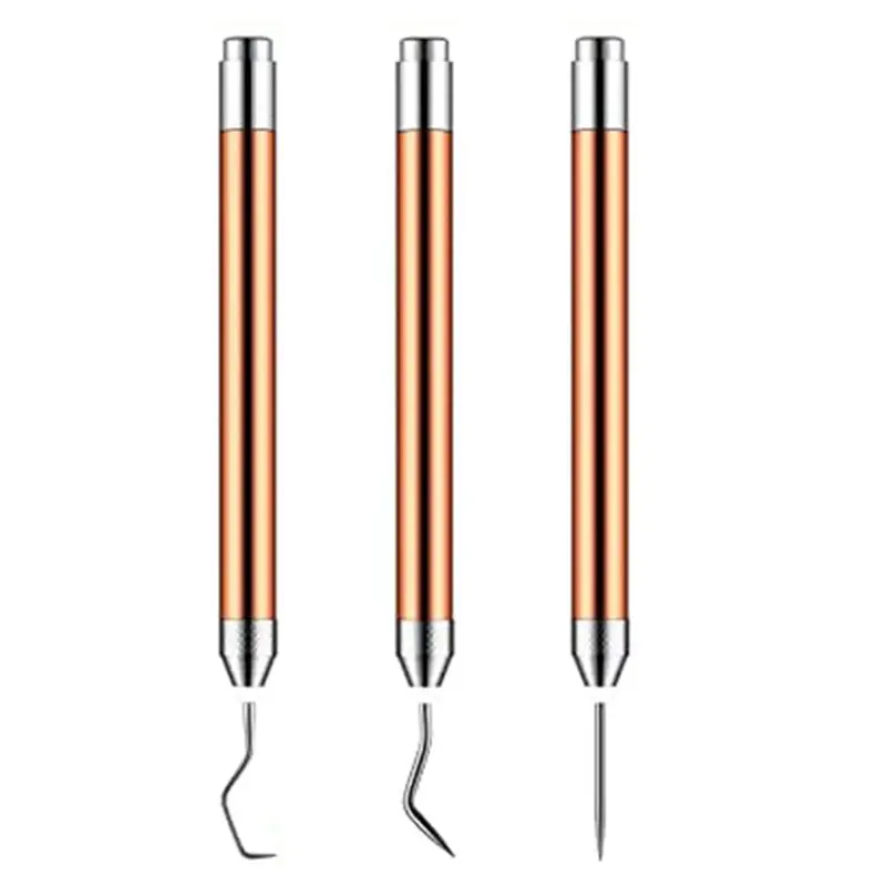 [A92P!】 3 Pcs Weeding Tools Weeding Pen Craft Tweezers Pin Tools For Vinyl With LED Light Set