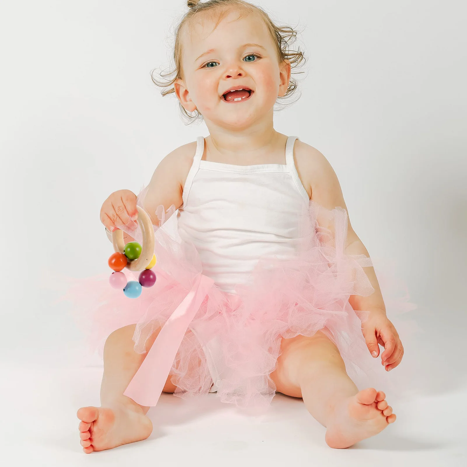 2 pezzi anello per bambini Shaker afferrare agitare sensoriale lenitivo a mano sonaglio frizione attività prima educazione sviluppo campanelle a mano per bambini