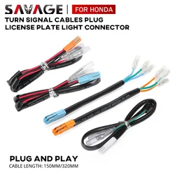 Turn Signal Adapter Plug License Plate Light Wire Connector For HONDA CRF 250L CB 500X 500F 650F CBR 500R 650R GROM 125 NC750