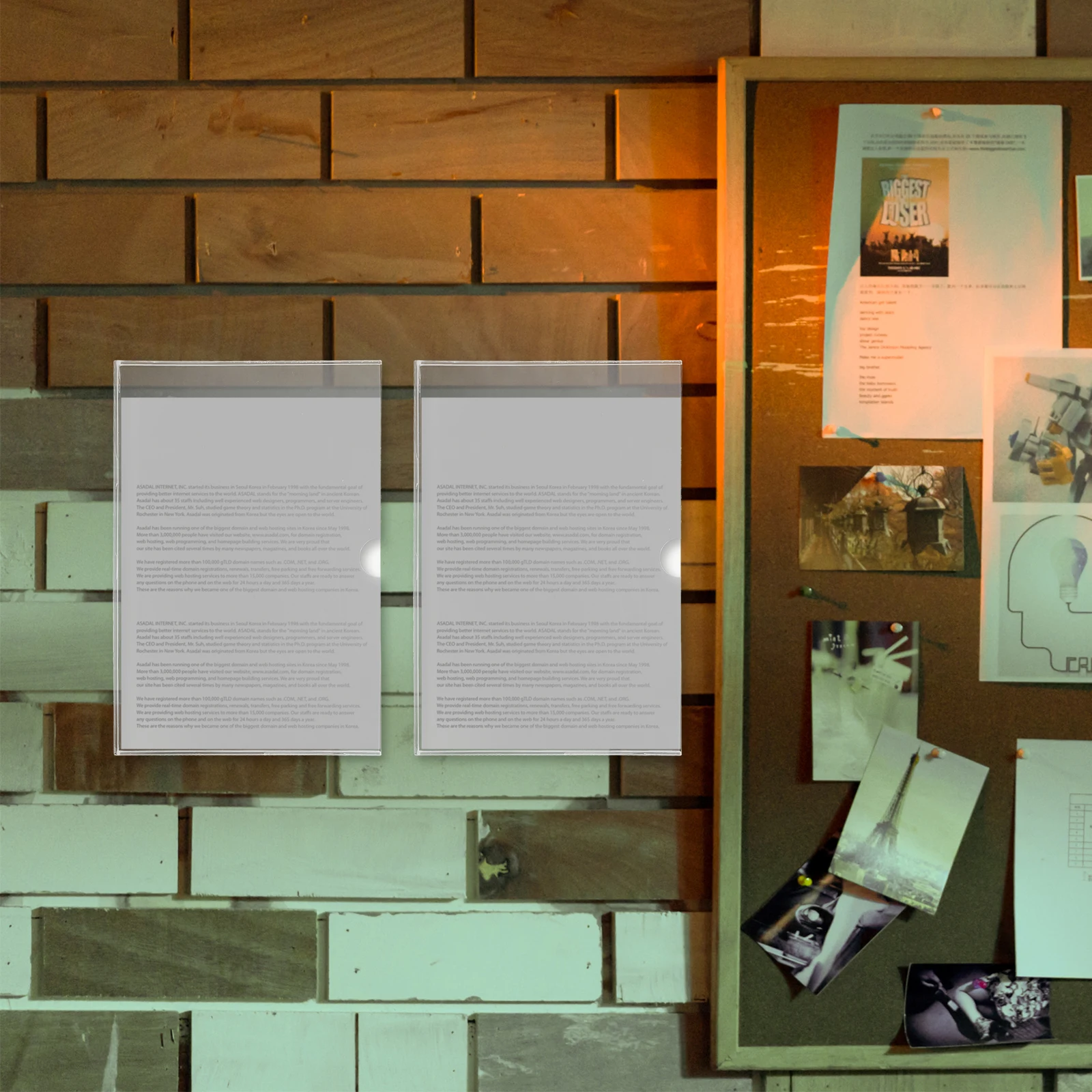 

2pcs Acrylic File Display Box A4 Transparent Document Holder Office Storage System Clear Desktop Organizer for Files