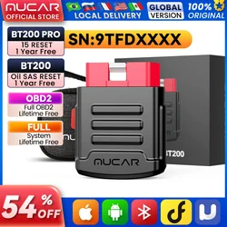 MUCAR BT200 Automotive Diagnostic Tools Obd 2 Bluetooth Wifi Scanner for All Cars Auto Obd2 Tester 15 Resets Diagnosis