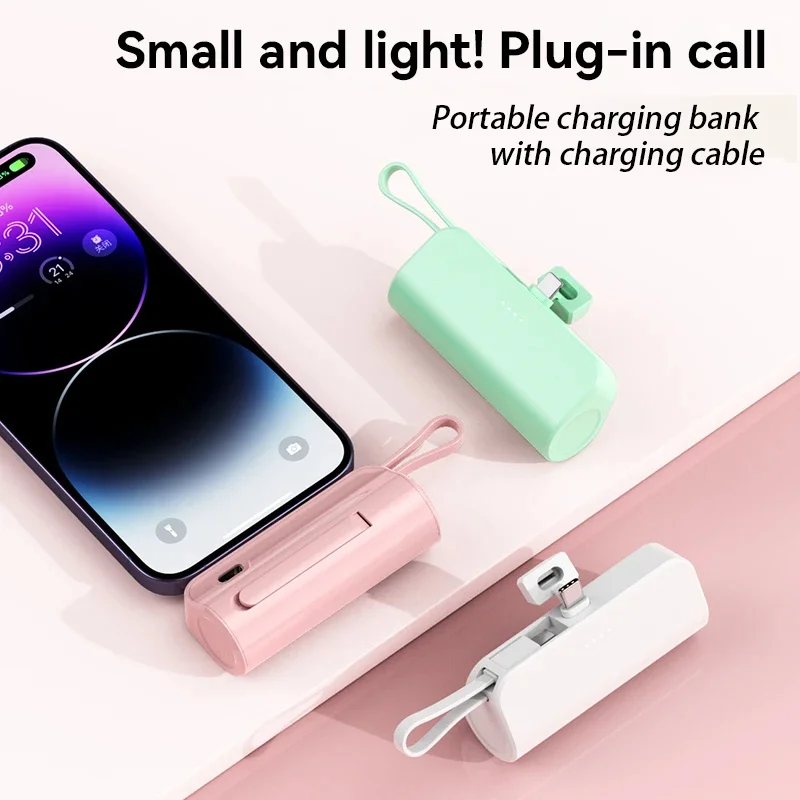 Banque d'alimentation portable compacte, mini chargeur de poche, support de banque d'alimentation, compatible avec la batterie de grande capacité, iPhone, Samsung, 30000mAh