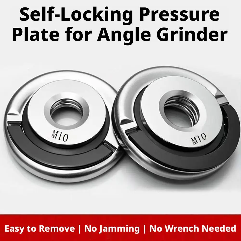 Angle Grinder M14 Quick-Change Pressure Plate Tool-Free Locking Nut  For Bosch Metabo Milwaukee Makita Dewalt