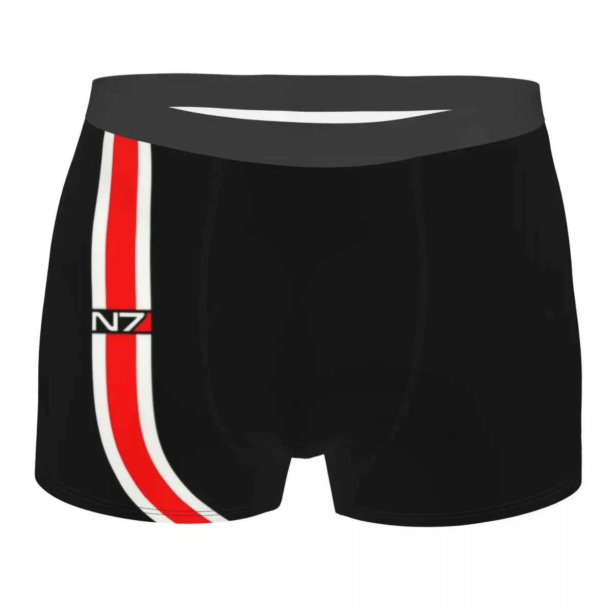 

Custom Mass Effect N7 Underwear Men Stretch Systems Alliance Military Video Game Boxer Briefs Shorts Panties Soft Underpants