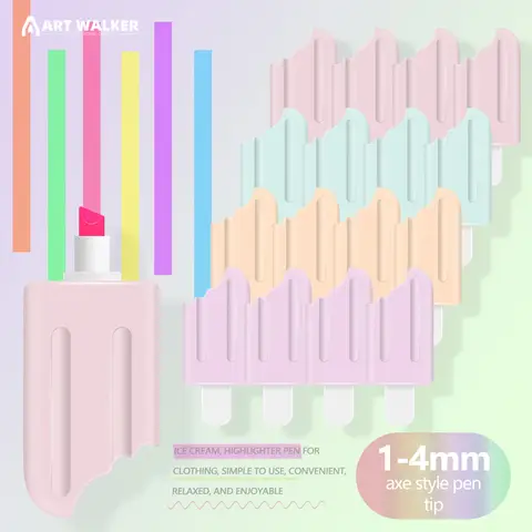 6 st. set kreativa söta tecknade överstrykningspennor skola kontorsmaterial studenter ritmaterial kawaii mini färgpenna 8 best sales mini-överstrykningspennor - №3