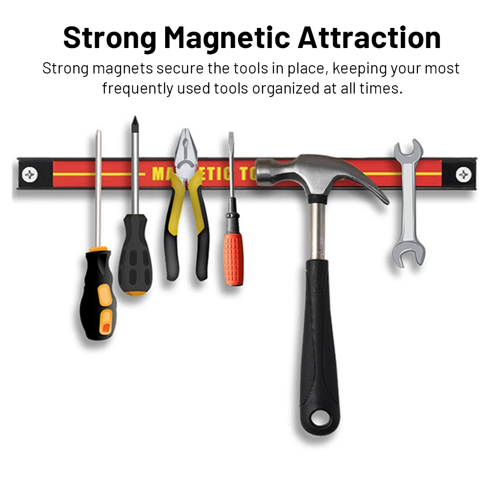 8/12/18 inch Strong Magnetic Absorption Rack Tool Holder Bar Organizer Storage Rack Knife Wrench Pliers Hand Storage Tools Hold