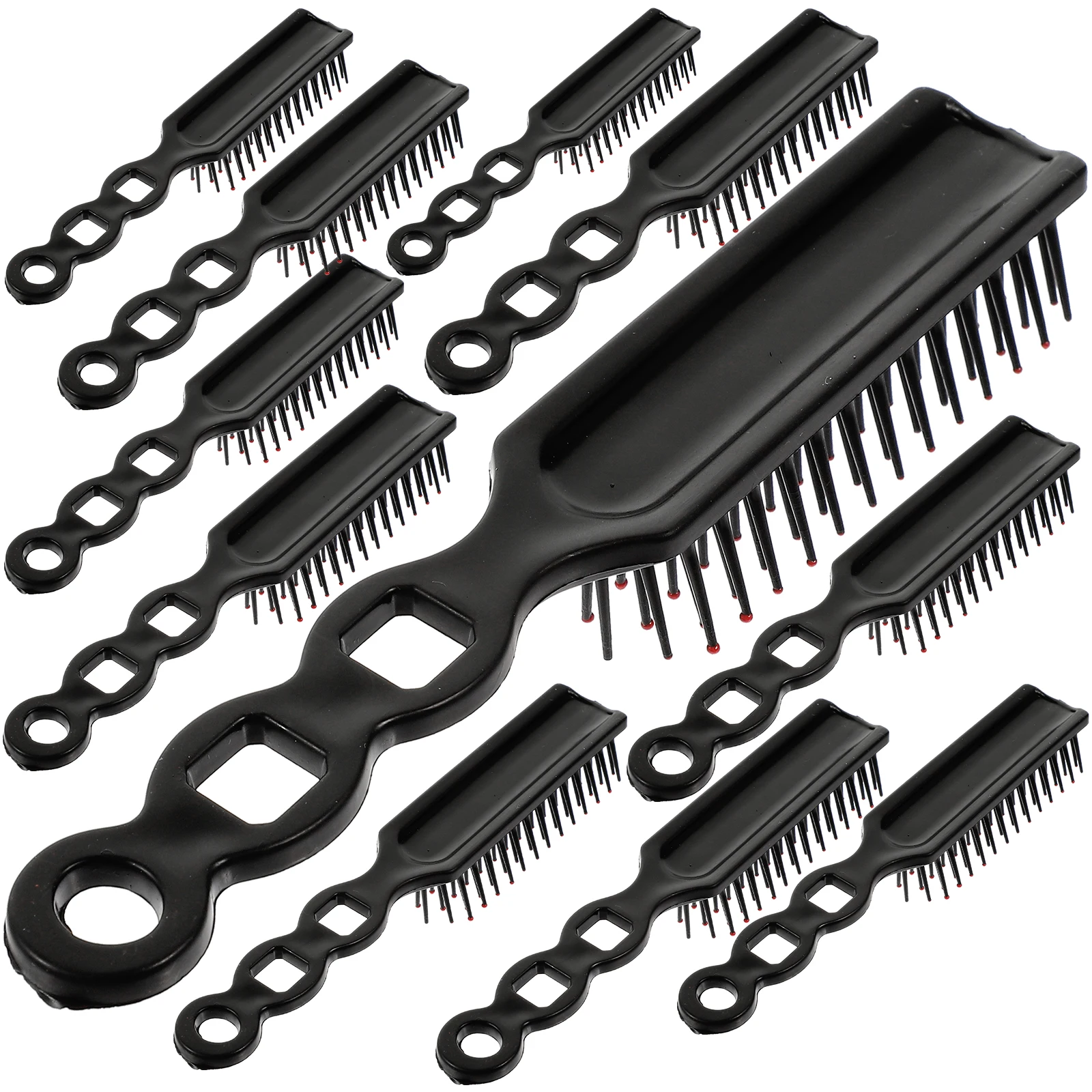 

12pcs Hair Women Massage Ergonomic Handle Detangling Plastic For Long Short Salon Hairdressing Combs Hair Travel Salon