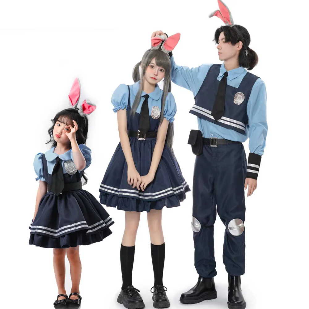 

Adult Crazy Animal Halloween Cosplay Costume Girls Rabbit Police Zoo Masquerade Performance Carnival Party Role Playing Set