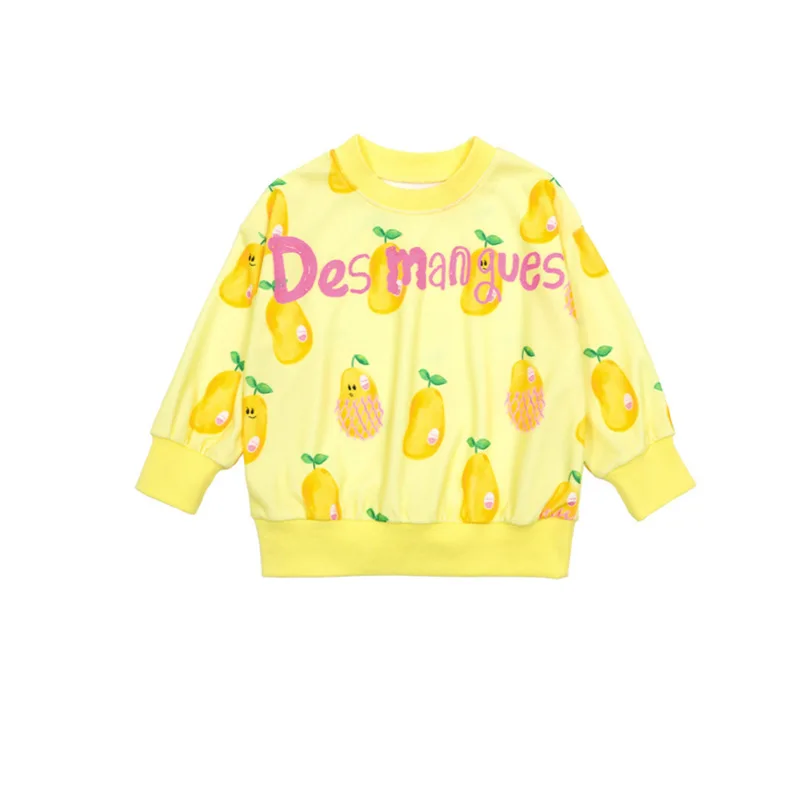 BE2025 spring/summer new Korean printed children's hoodie set girl cute cartoon printed dress