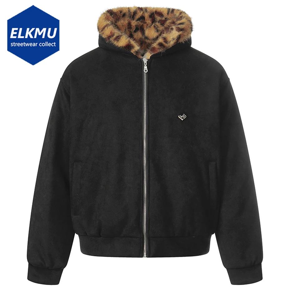 

Men Winter Jackets Fur Collar Parkas Coat Thicken Warm Jackets Streetwear Harajuku Hip Hop Oversized Padded Jackets Outwear