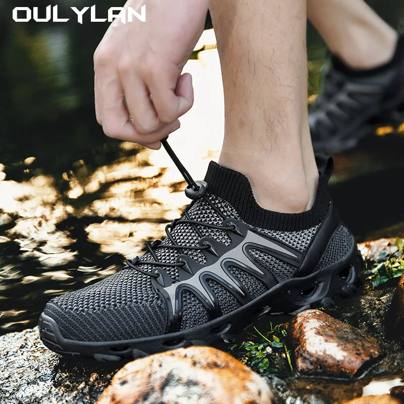 Oulylan Summer Outdoor Non-slip Hiking Shoes Men Breathable Beach Wading Shoes Training Sneakers Caminhadas Trekking Shoes