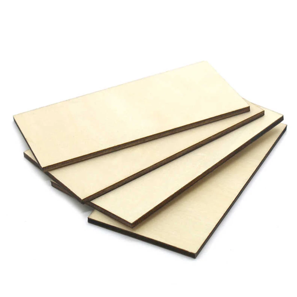 20Pcs Thickness 3mm Poplar Thin Wooden Board 50x100mm-100x200mm Painting DIY Handmade Building Model Desktop Wooden Board