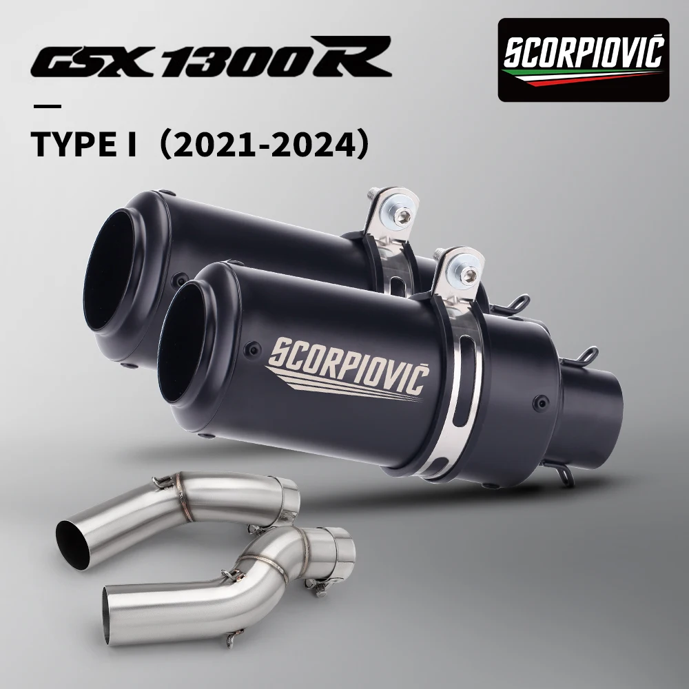 

Выхлопная труба мотоцикла Escape Slip-On для Hayabusa GSXR1300 2021-2024, выхлопная система из нержавеющей стали для мотоцикла