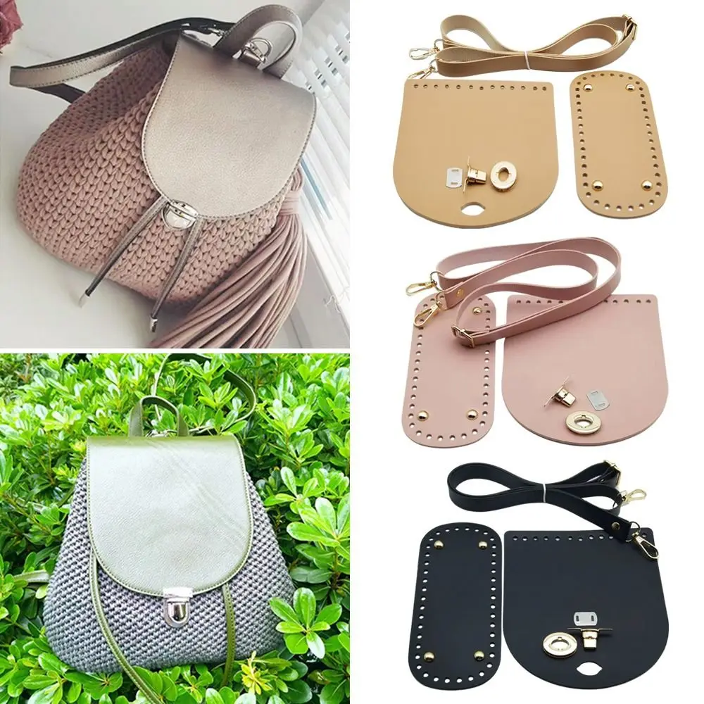 Leather Bag Strap Handmade Handbag Woven Set High Quality Bag Bottoms With Hardware Accessories For DIY Shoulder Handbag