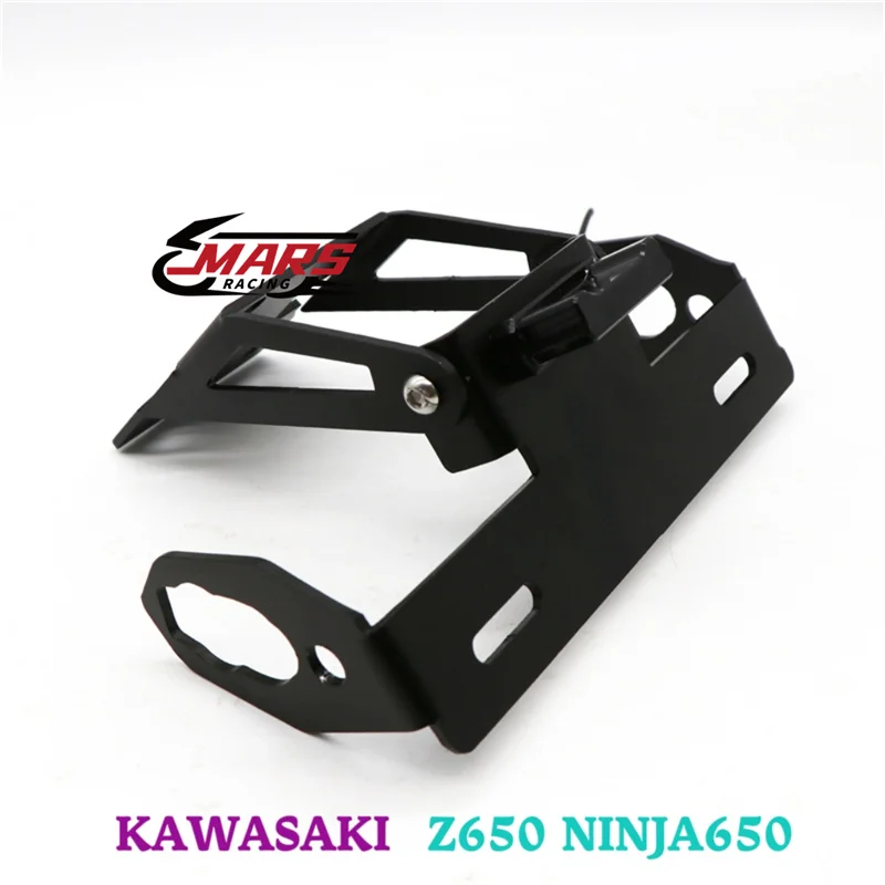 

For KAWASAKI Z650 NINJA650 2017 2018 2019 Motorcycle Accessories LED Light Rear Short tail license plate holder Frame Bracket