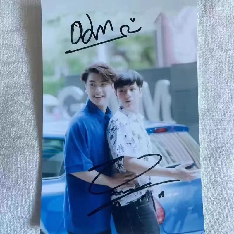 Ohmnanon Cover HD Poster Autographed Photo Thai TV Bad Buddy The Series Drama Stills Handwritten Collection Signature Pictures