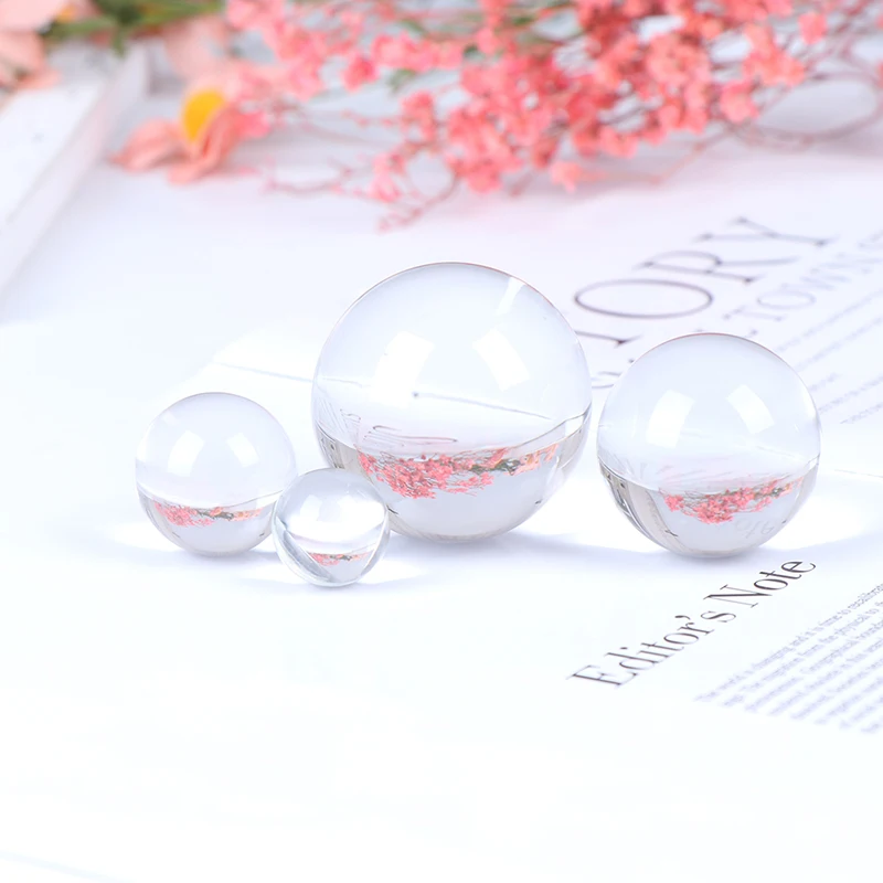 1Pc Clear Crystal Ball Quartz Healing Sphere Photography Props Home Decor