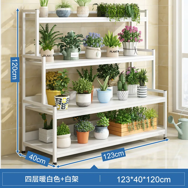 Plant Stand Iron Flower Shelves Home Balcony Rack Multi-layer Floor-to-ceiling Indoor Simple Modern Succulent Flower Stand