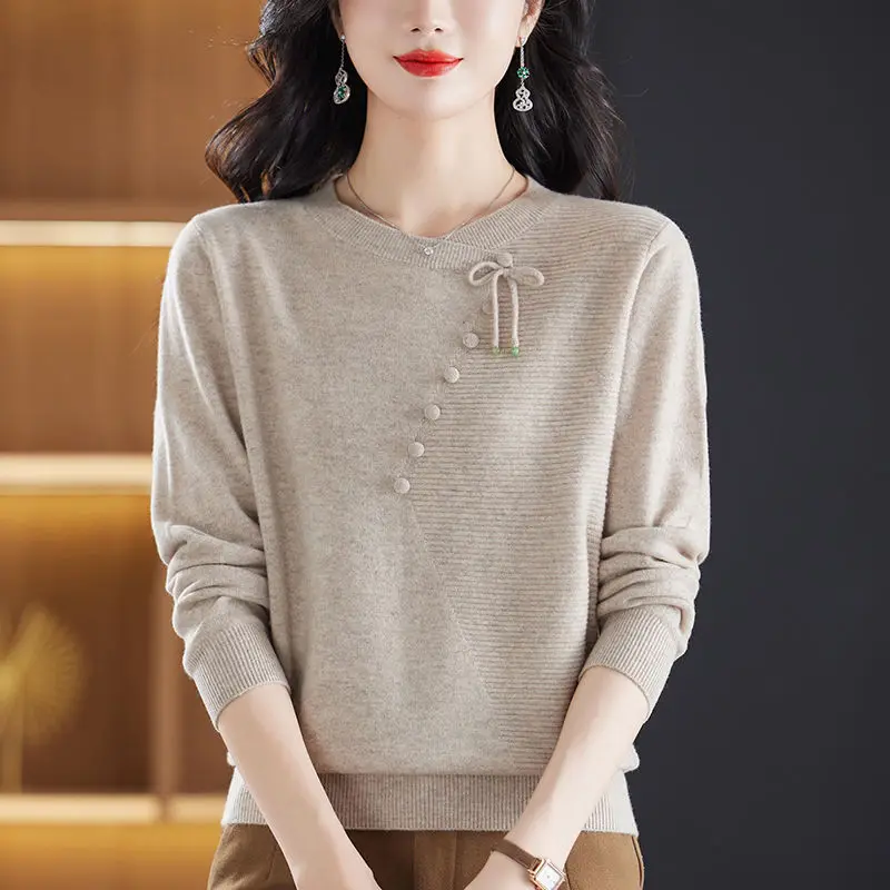 

Women Red Sweater New Autumn Winter Casual Loose Elegant Knit Pullover Shirts Ladies All-Match Basic Knitted Jumper Full Tops