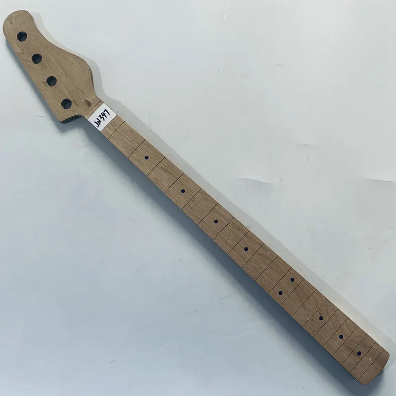 

LN347 Unfinished 4 String Electric Bass Neck 20 Frets Maple Wood for DIY Replace Round Dot Inlay Surface Damages and Dirty