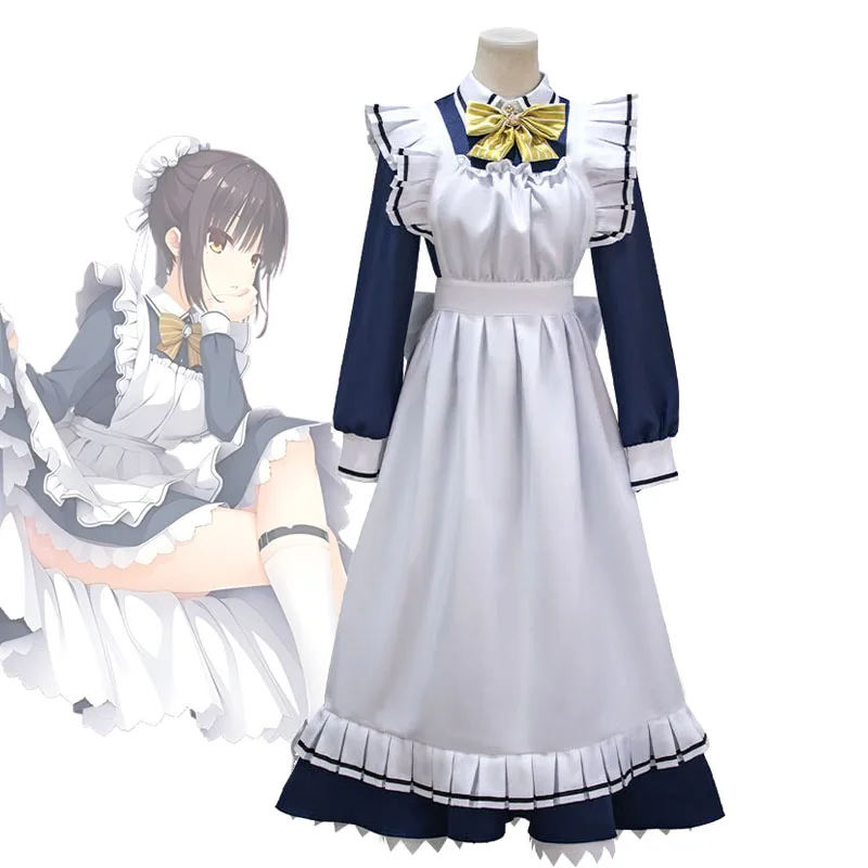 

Galgame Costumes Shiki Natsume Cosplay Dress Cosplayer Maid Uniforms Women Size Cafe Stella And The Reapers' Butterflies Costume