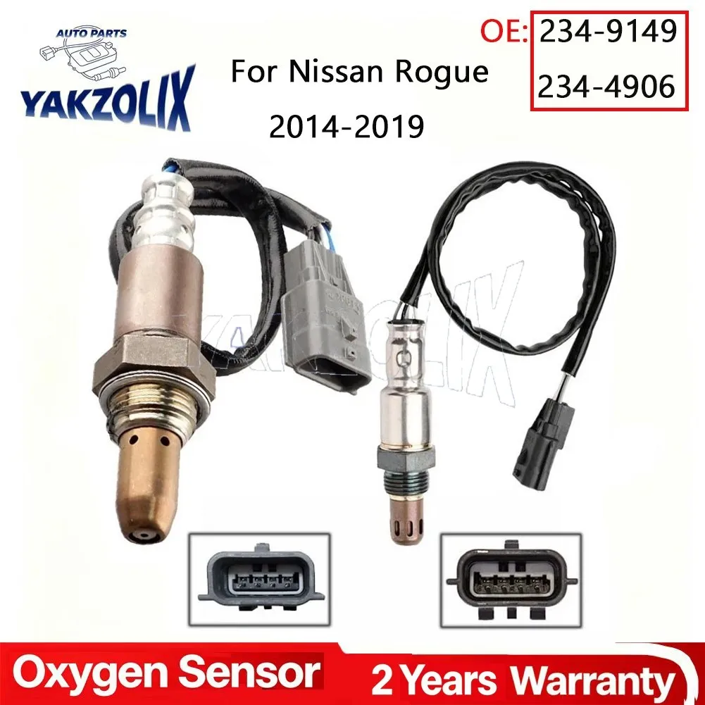 

2 шт. для Nissan Rogue 2014-2019, передний и задний кислородный датчик O2 (1-й и 2-й датчик, 1-й и 2-й банки), 234-9149, 234-4906
