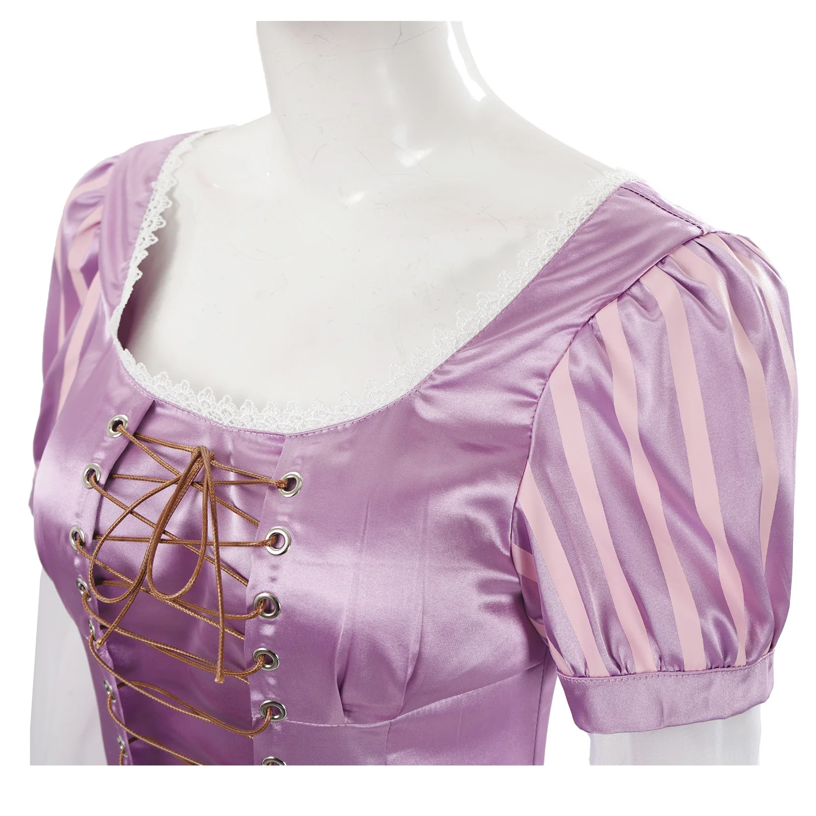 Tangled Rapunzel Women’s Long Hair Princess Cosplay Costume Women Party Fancy Satin Purple Princess Dress Halloween Carnival view 5