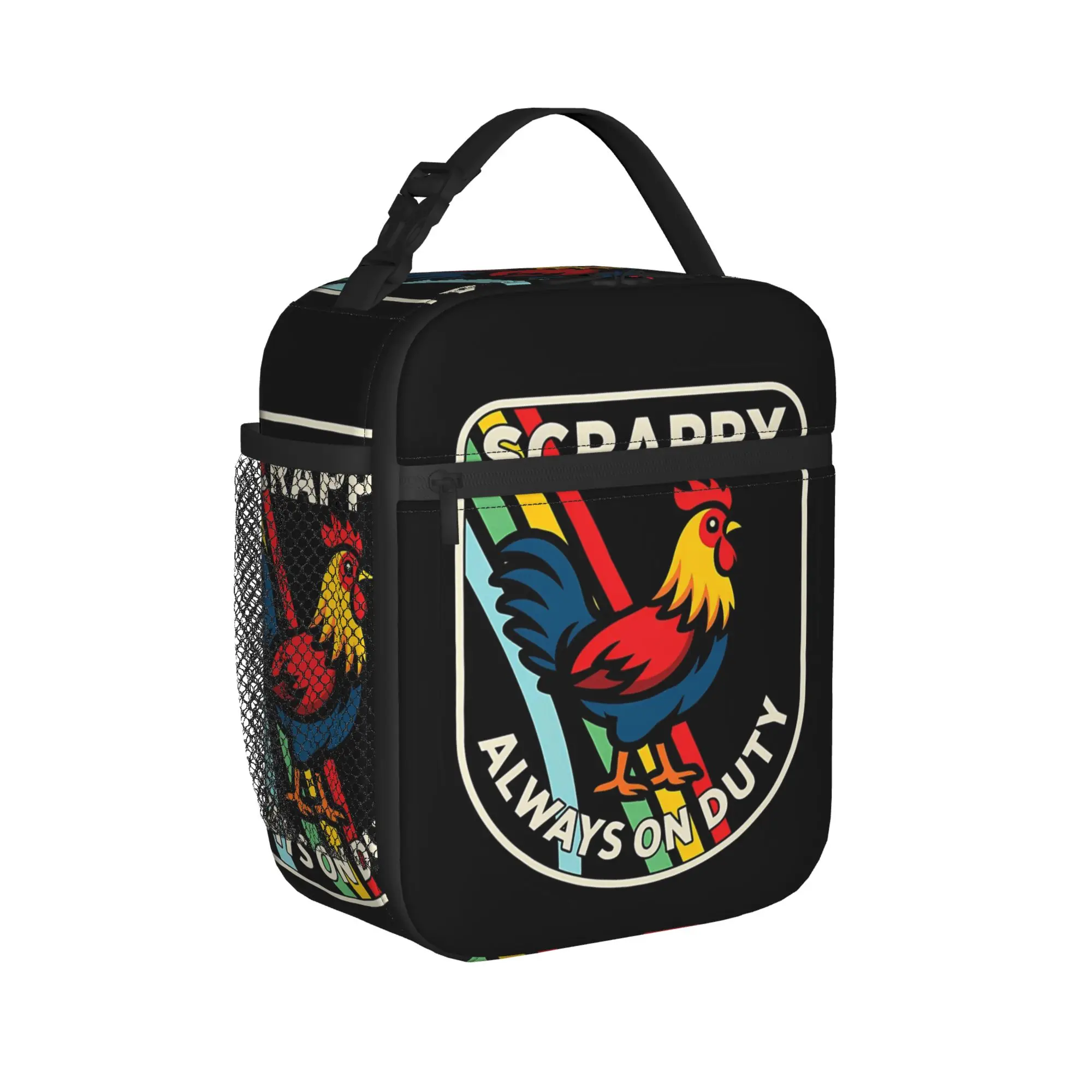 Scrappy Rooster ARC Raiders Thermoisolierte Lunchtaschen für das Büro, tragbarer Lebensmittelbehälter, Thermo-Kühlbox, Lunchbox