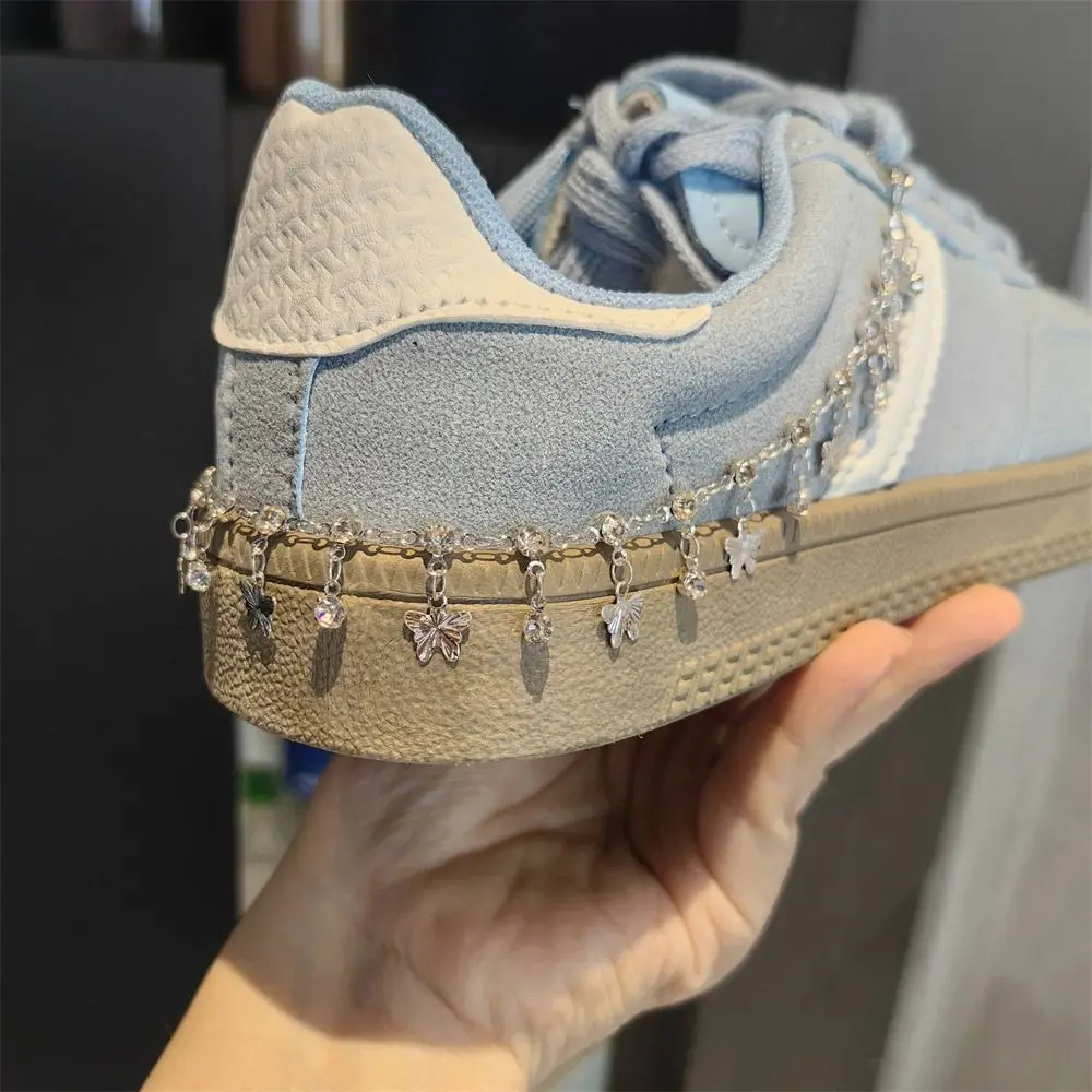 

1PC Bowknot Butterfly Pendant Handmade Shoes Clip Pearl Rhinestone Elegant Charm Shoe Buckle Decoration Bag Pendant