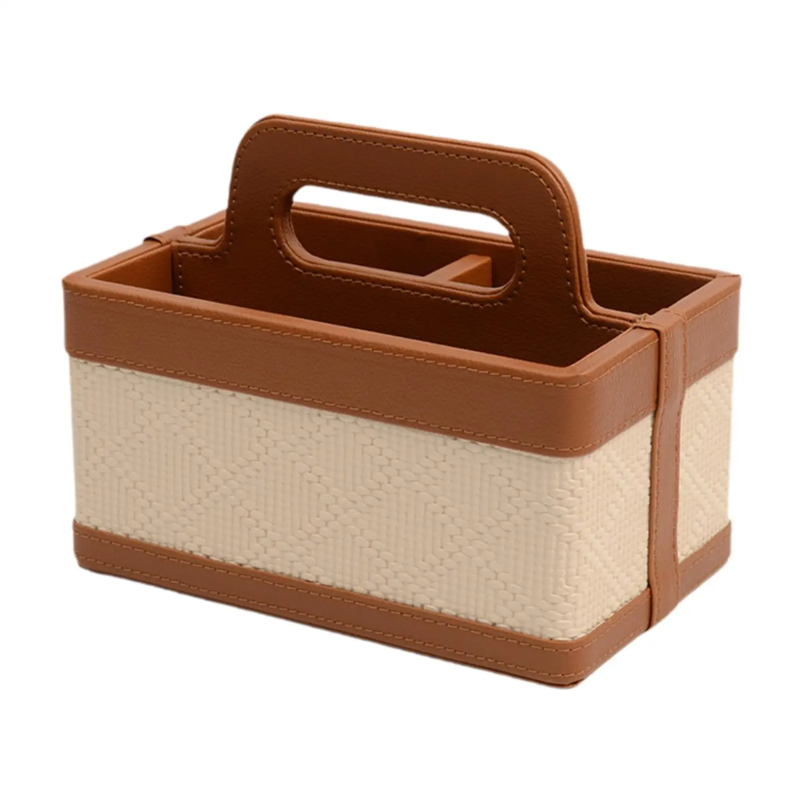 

Настольный органайзер из искусственной кожи, практичный, прочный, современный, роскошный ящик для хранения большой емкости для школьного туалетного столика, домашнего офиса