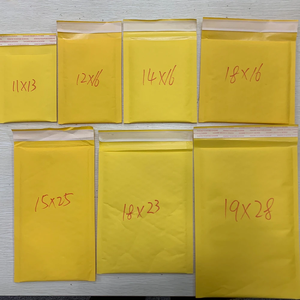 50PCS/set Kraft Paper Bubble Envelopes Bags Different Specifications Mailers Padded Shipping Envelope With Bubble Mailing Bag