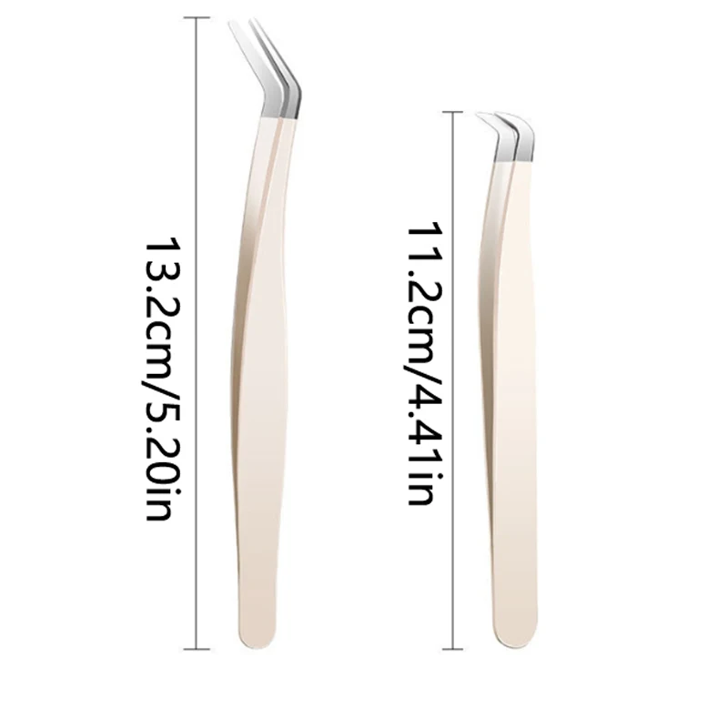 섬유 팁이 있는 속눈썹 트위저, 눈썹 연장용 섬유 팁, 속눈썹 연장 도구, 메이크업 액세서리, 1 개