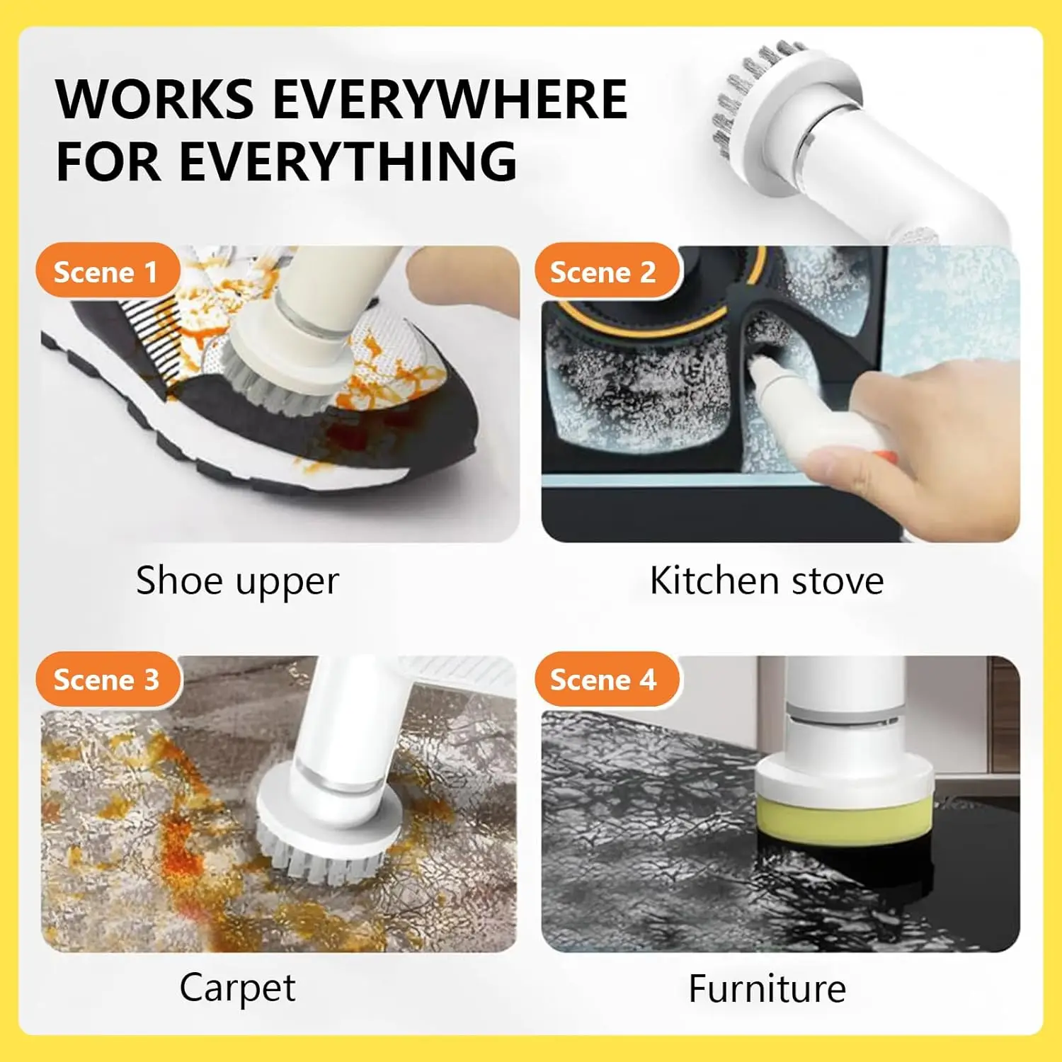 Cordless Electric Cleaning Brush – Portable, Waterproof, Long Battery, Powerful Motor for Floors, Bathrooms, Car Seats